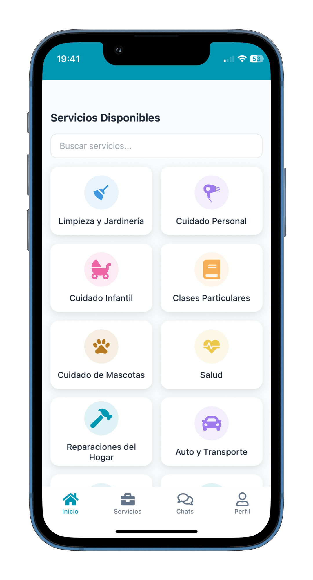 Kalabaza App - Vista de la aplicación móvil